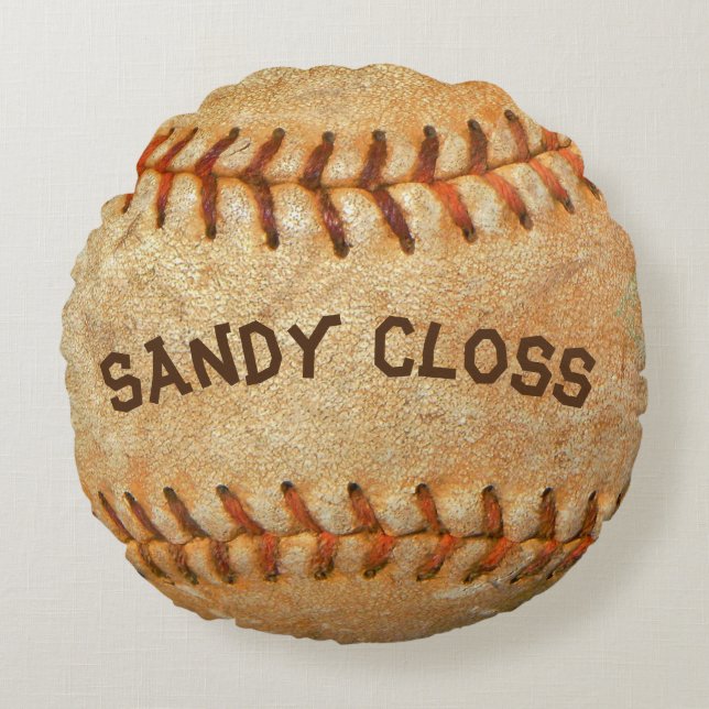 Cojín Redondo Costillas rojas de béisbol blanco ventilado person (Anverso)