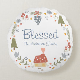 Cojín Redondo Cosy Cosy y Personalizado Higgy Country Cottage