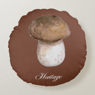 Cojín Redondo Cottagecore Bosque Naturaleza Diseño de Hongos Vin
