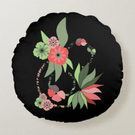 Cojín Redondo Coussin rond fleuri