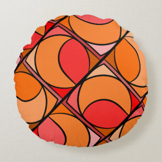 Cojín Redondo Coussin rond seventies orange