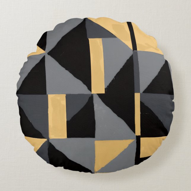 Cojín Redondo Coussins rond Géométrie Moderne Artisanal (Anverso)