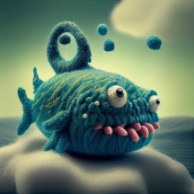 Coussins rond Wool Monster