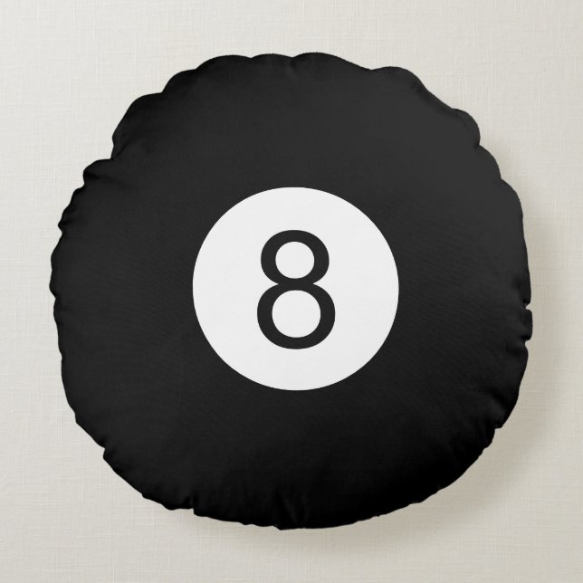 Cojín Redondo Coussins Ronds Boule de Billard #8 (Anverso)