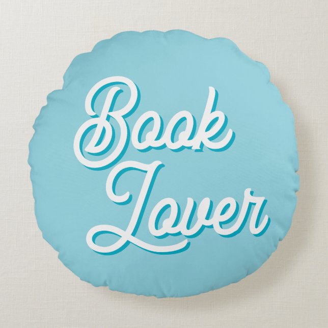 Cojín Redondo Cozy Book Lover Round Throw Pillow (Anverso)
