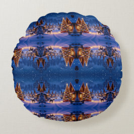 Cojín Redondo Cozy Christmas Throw  Round Pillow