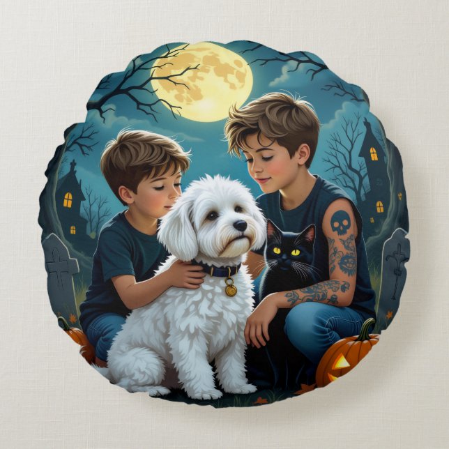 Cojín Redondo Cozy Fall Decor for Home & Parties (Anverso)