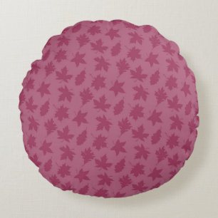 COJÍN REDONDO CRANBERRY PINK AUTUMN LEAVES