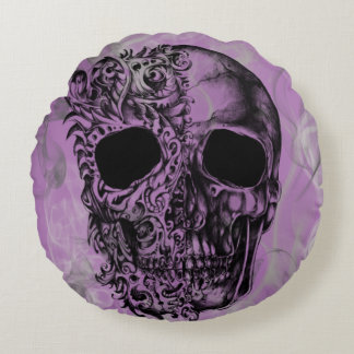 Cojín Redondo cráneo decorativo