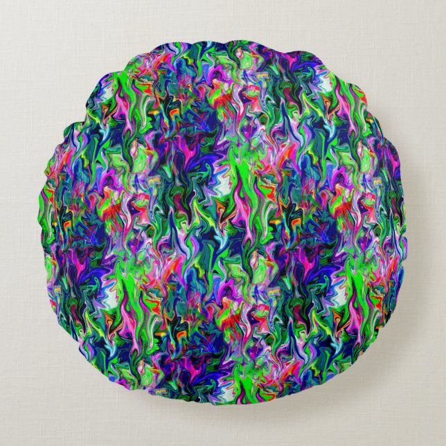 Cojín Redondo Crazee Squiggly Garden.... (Anverso)