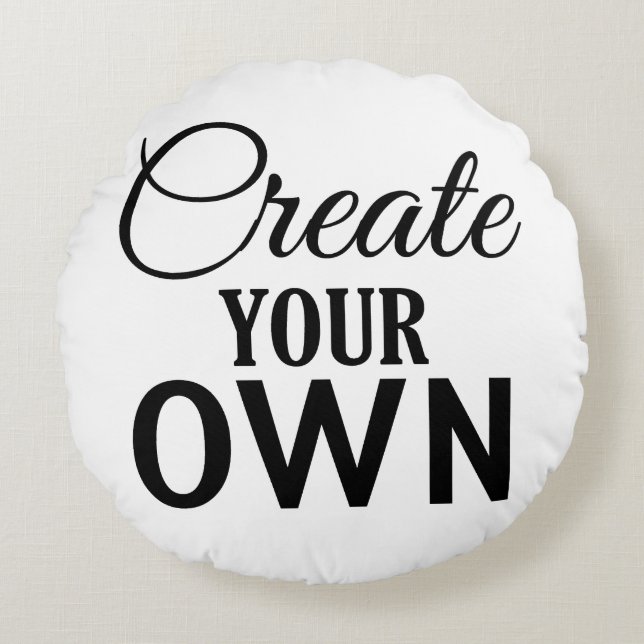 Cojín Redondo Crea el tuyo propio (Anverso)