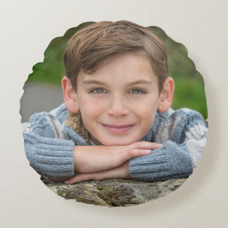 Cojín Redondo Crea la foto de tu hijo personalizada doble cara