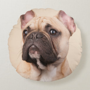 Cojín Redondo Crea tu propia foto de mascota personalizada
