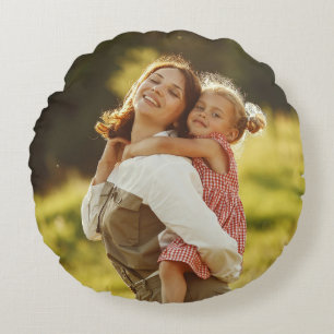 Cojín Redondo Crea tu propia foto personalizada Mamá y Yo