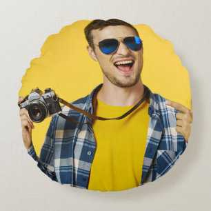 Cojín Redondo Crea tu propia imagen personalizada de foto