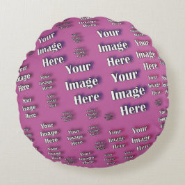 Cojín Redondo 🤍 Crear su propia plantilla de Personalizado