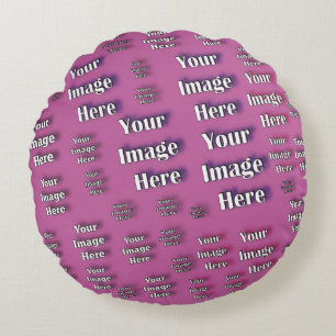 Cojín Redondo 🤍 Crear su propia plantilla de Personalizado