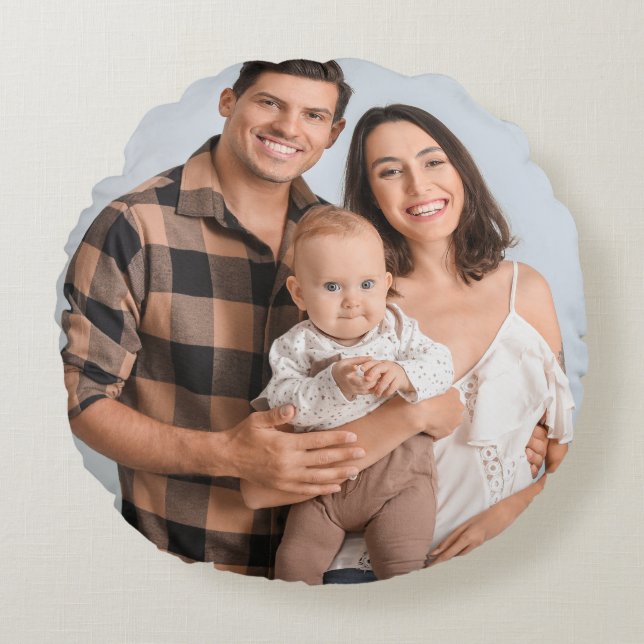 Cojín Redondo Create Your Own Photo Custom Picture DIY  (Anverso)