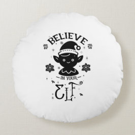 Cojín Redondo Creer en tu elfo