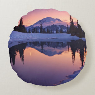 Cojín Redondo Crepúsculo, el Tarn y luna creciente