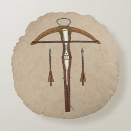 Cojín Redondo Crossbow medieval con pernos