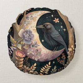 Cojín Redondo Crow Moon