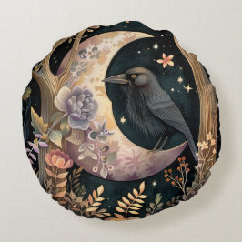 Cojín Redondo Crow Moon