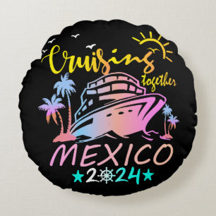 Cojín Redondo Crucero familiar en México