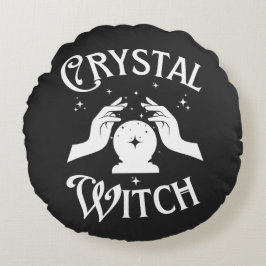 Cojín Redondo Crystal Witch Fortune Teller Halloween Fall