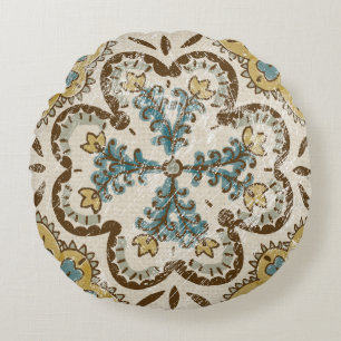 Cojín Redondo Cuadrado No-Embellecido II del batik