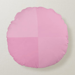 Cojín Redondo Cuadrados geométricos rosa claro