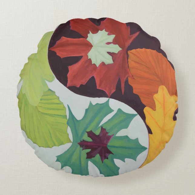 Cojín Redondo Cuatro estaciones Yin-Yang Round Cushion (Anverso)