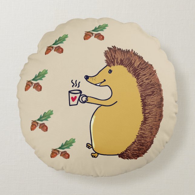 Cojín Redondo Cuchillo hedgehog (Anverso)