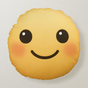 Cojín Redondo Cuidada cara de emojie