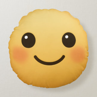 Cojín Redondo Cuidada cara de emojie
