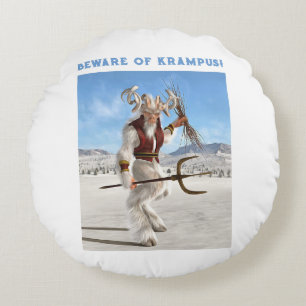 Cojín Redondo ¡Cuidado con Krampus!
