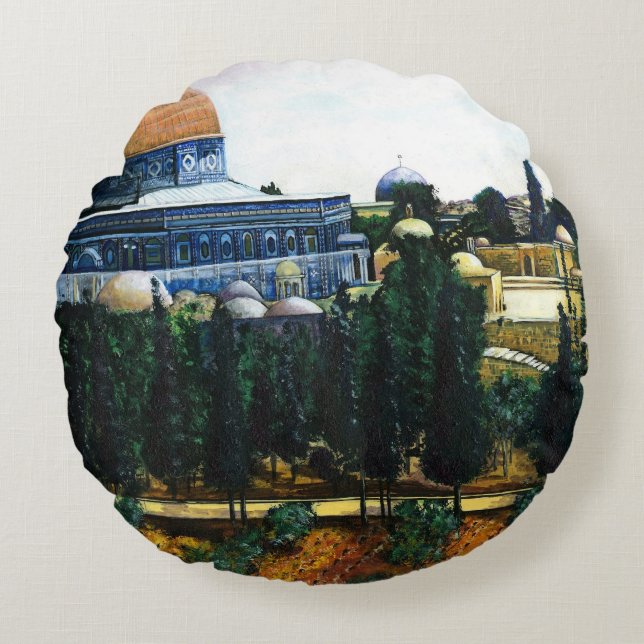 Cojín Redondo Cúpula de la roca, Jerusalén (Anverso)