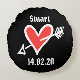 Cojín Redondo Cushion de la propuesta Boda del corazón de amor p