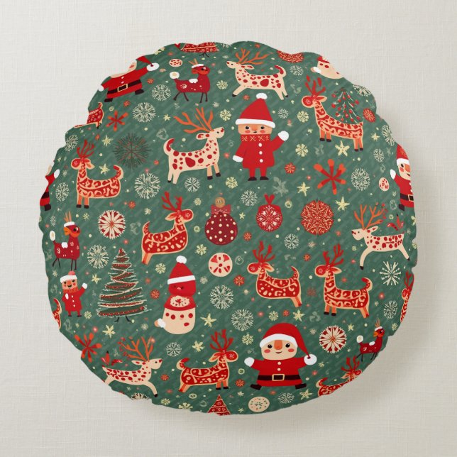 Cojín Redondo Cushion de Navidades redondos (Anverso)