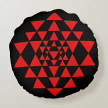 Cushiro de Meditación Negra y Rojo Sri Yantra