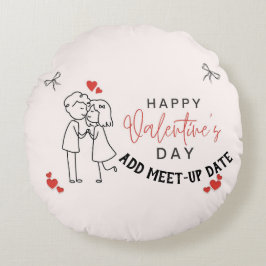Cojín Redondo Custom MoonRest Round Pillow for Valentine's Day