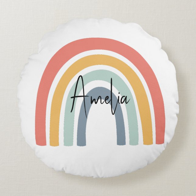 Cojín Redondo Custom Name (Anverso)