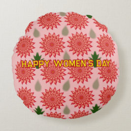 Cojín Redondo Custom Spring Flower Women's Day PatWrapping Paper