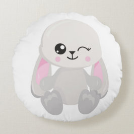 COJÍN REDONDO CUTE BLANCO BLANCO BLANCO AZUL FRENTE Y ATRÁS