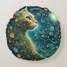 Cojín Redondo cute cat Round Pillow