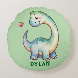 Cojín Redondo Cute Dino personalizado