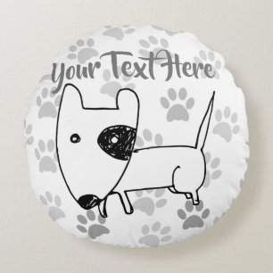 Cojín Redondo Cute English Bull Terrier