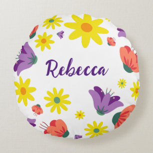 Cojín Redondo Cute Floral