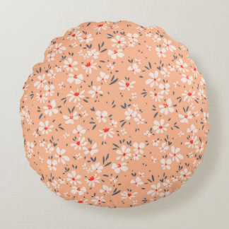 Cojín Redondo Cute floral pattern in the small flower. Ditsy pri