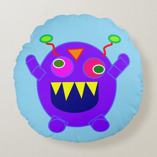 COJÍN REDONDO CUTE FUNNY MONSTER PILLOW (Anverso)